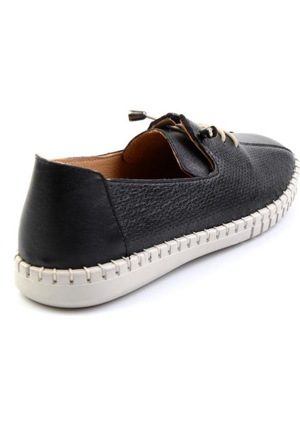 Siyah Beyaz Leather Kadın Casual Ayakkabı K01028130503 modelleri