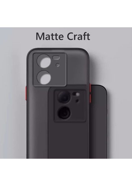 Xiaomi Mi 13T / Mi 13T Pro Kılıf Mat Parmak Izi Yapmaz Kamera Korumalı Renkli Tuşlu Buzlu Silikon Kapak Logo Gösterir