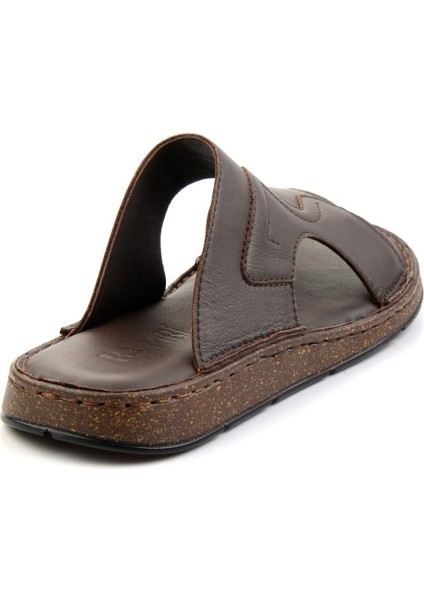 Kahve Leather Erkek Terlik E04433010943 modelleri