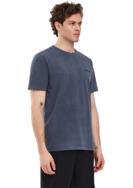 Organic Coll. M Short Sleeve T-Shirt S241166-410 Lacivert Tişört modelleri