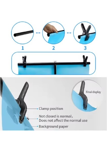 100*200CM T Stand Bar Fon Perde Pvc Background Backdrop Çekim Standı T-Shape 1X2M