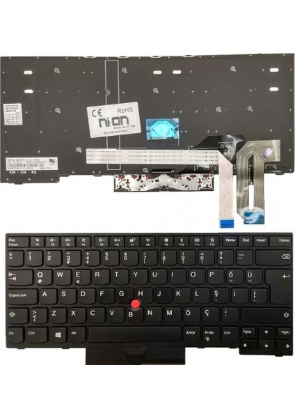Nion Lenovo Thinkpad T490 Type 20N2 20N3 Uyumlu Notebook Klavye (Siyah Q Tr)
