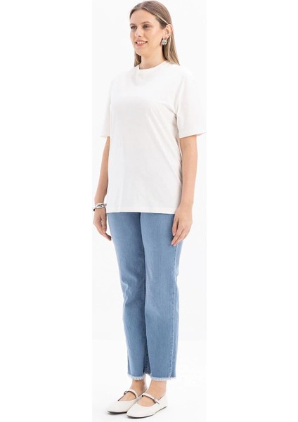 Kısa Kollu Nakış Detaylı Kadın T-Shirt S16032A0 fiyatları