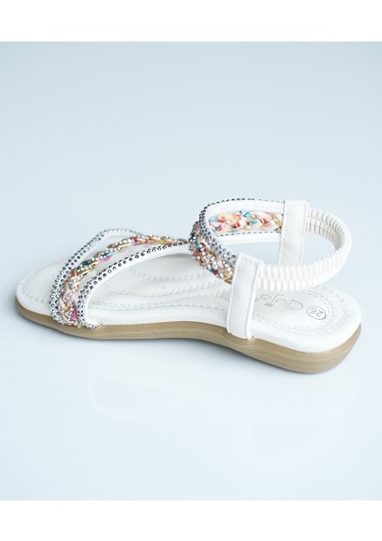 Kız Çocuk Taş Detaylı Sandalet 25Y157-1 fırsatları