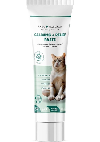 Kahu Naturals Calming Relief Paste, Bitkisel Içerikli Kediler Için Sakinleştirici Malt, 100 ml