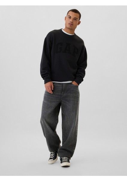 Erkek Siyah Baggy Jean Pantolon