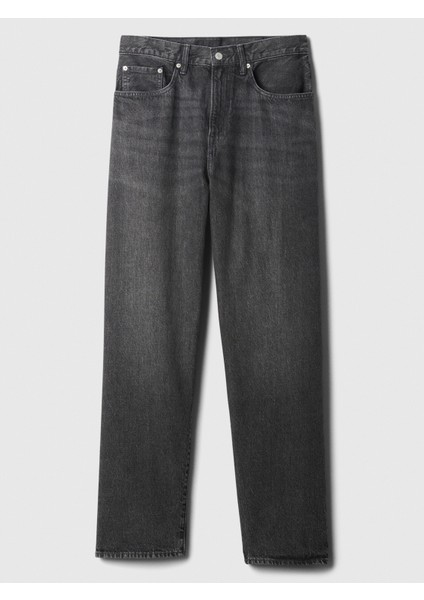 Erkek Siyah Baggy Jean Pantolon