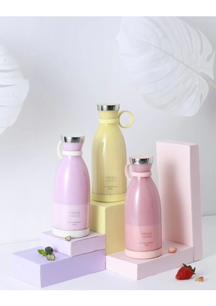 Taşınabilir Blender, Taşınabilir Mini Hızlı Blender 350ML Meyve Sıkacağı Kupası, Kablosuz Şarjlı, Smoothie Milkshake Suyu Bebek Maması Için 4 Bıçaklı
