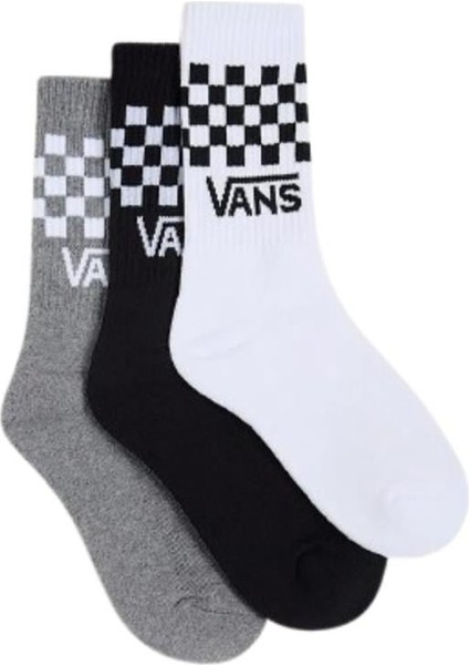 Classic Check Crew VN000GMUY281 Siyah Çorap