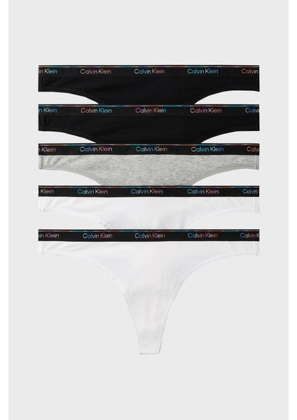 Pamuklu Logolu 5 Pack Külot LV00QD5322WBT Bayan Külot LV00QD5322 Wbt