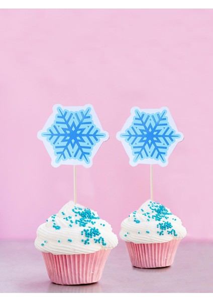 Kartanesi Frozen Temalı Kürdan Figürlü Pasta Süsü Cupcake Kürdanı 10'lu