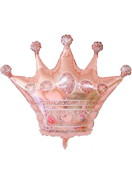 Taç Folyo Balon Bekarlığa Veda Parti Balonu Rose Gold 76 cm
