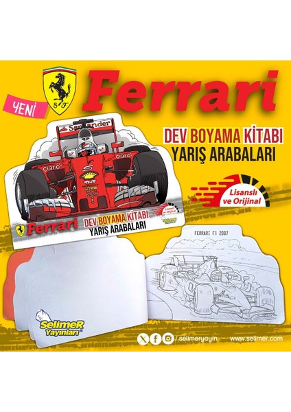 Ferrari Dev Boyama Yarış Arabaları