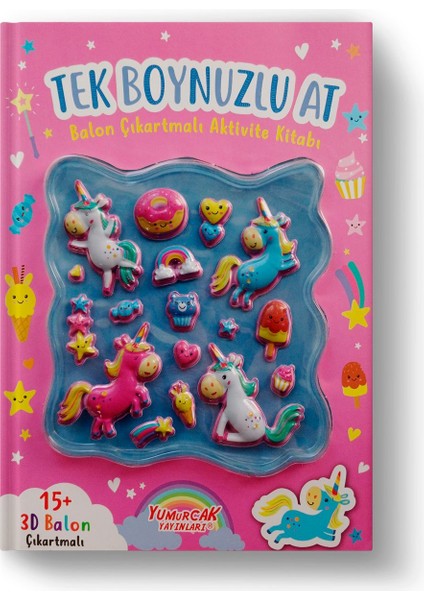 Tek Boynuzlu At Balon Çıkartmalı Aktivite Kitabı