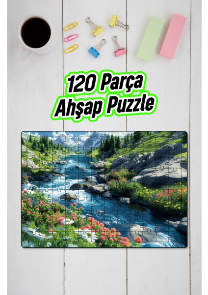 Ahşap Puzzle 30X40 cm Ebadında 120 Parça M7