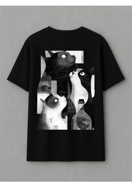 Black & White Cats - Oversize T-Shirt