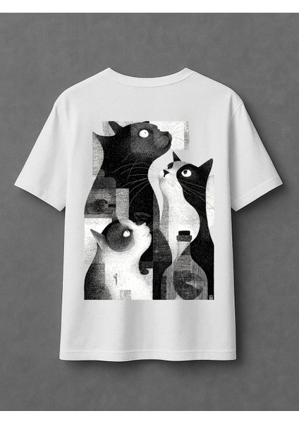 Black & White Cats - Oversize T-Shirt