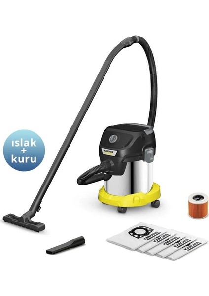 Kwd 3 S V-15/4/20 Ae *eu Islak Kuru Elektrikli Süpürge (Çelik GÖVDE)1.628-448.0
