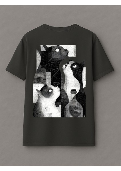 Black & White Cats - Oversize T-Shirt