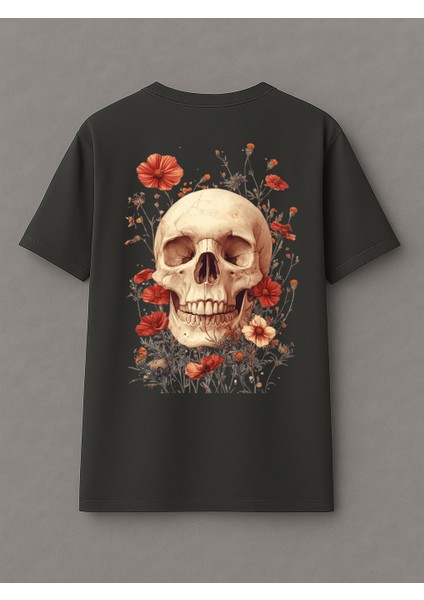 Floral Skull - Oversize T-Shirt