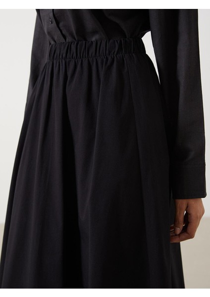 Beli Lastikli Poplin Kadın Kloş Etek (S5) modelleri