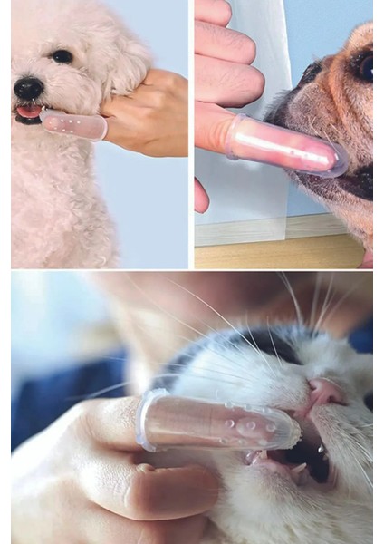 Kedi ve Köpek Için Silikon Parmak Diş Kaşıyıcı Dil Temizleyici Diş Fırçası modelleri