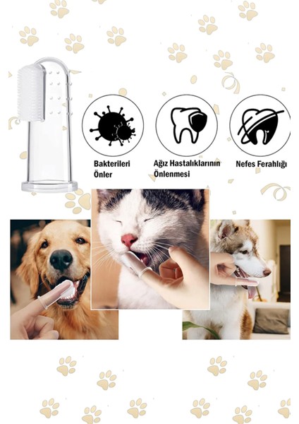 Kedi ve Köpek Için Silikon Parmak Diş Kaşıyıcı Dil Temizleyici Diş Fırçası fırsatları