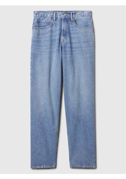 Erkek Mavi Baggy Fit Jean Pantolon