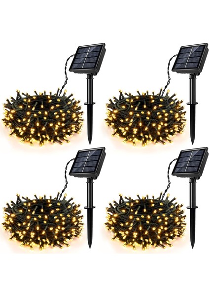 400 LED Solar Enerjili Peri LED Işık Güneş Enerjili Balkon Bahçe Parti Yılbaşı Dekor Işığı fiyatları