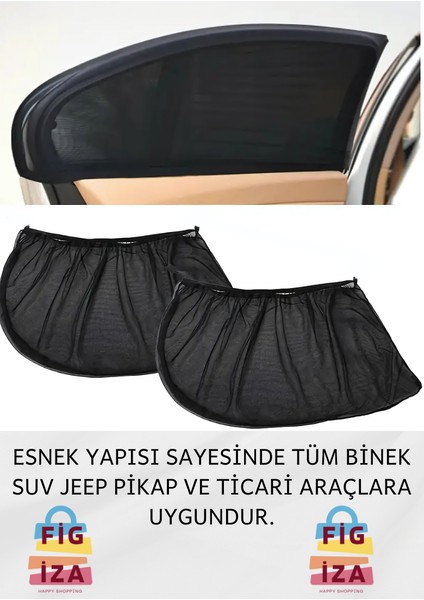 2 Adet Oto Yan Cam Perdesi Araba Arka Güneşlik Araç Anne Bebek Çocuk Perde Arka Koltuk Emzirme Örtü