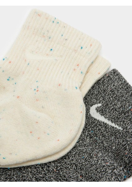 Everyday Plus Cushioned Ankle Unisex Socks 2 Pr 2 Li Plus Yastıklı Pamuklu Soket Çorap Gri Krem fiyatları