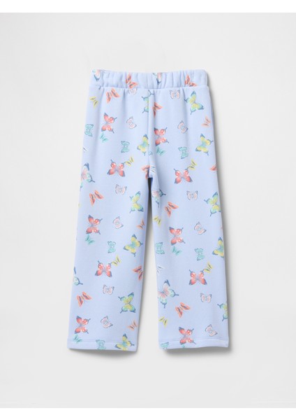 Kız Bebek Mavi Vintagesoft Wide-Leg Fleece Eşofman Altı
