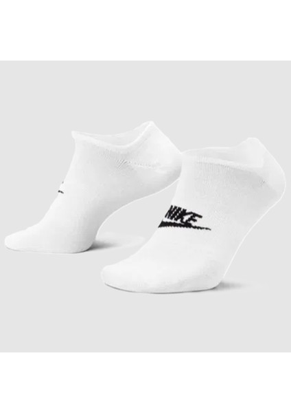 Sportswear Everyday Essential No Show 3lü Bileksiz Çorap Beyaz