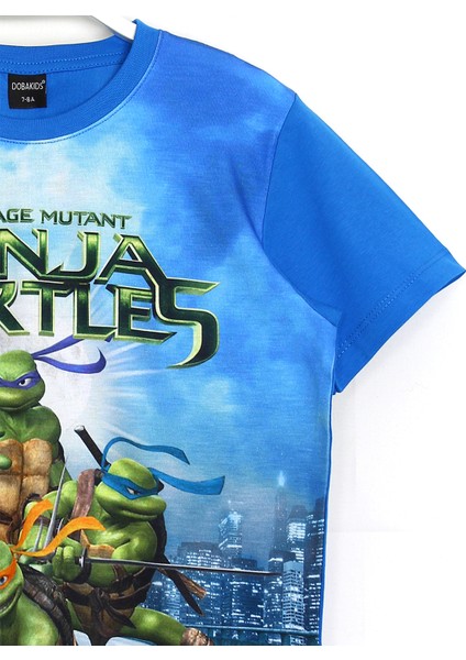 Ninja Turtles Ninja Kaplumbağalar 3D Baskı Kısa Kollu Yazlık Erkek Çocuk Tişört 001-0001772