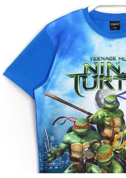 Ninja Turtles Ninja Kaplumbağalar 3D Baskı Kısa Kollu Yazlık Erkek Çocuk Tişört 001-0001772