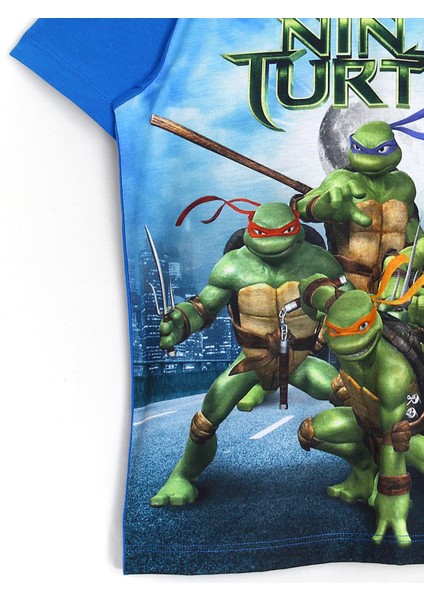 Ninja Turtles Ninja Kaplumbağalar 3D Baskı Kısa Kollu Yazlık Erkek Çocuk Tişört 001-0001772