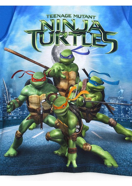 Ninja Turtles Ninja Kaplumbağalar 3D Baskı Kısa Kollu Yazlık Erkek Çocuk Tişört 001-0001772