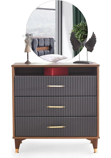 Asos Mdf Aynalı Şifonyer