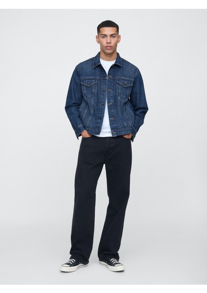 Erkek Lacivert Icon Denim Ceket modelleri