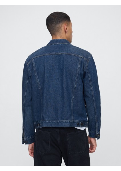 Erkek Lacivert Icon Denim Ceket fırsatları