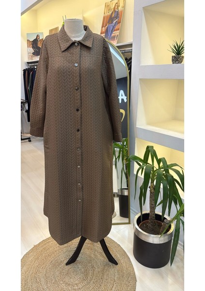 7039 Siyah Çıtçıtlı Kap Vizon