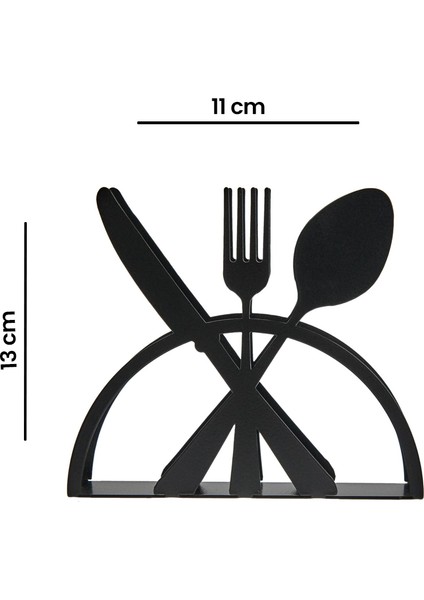 Kitchen Metal Peçetelik - Siyah