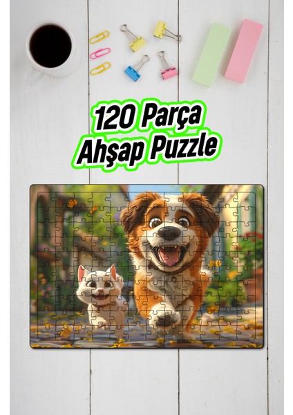 Ahşap Puzzle 30X40 cm Ebadında 120 Parça M10 fırsatları