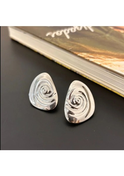 Sarmal Silver Çelik Küpe