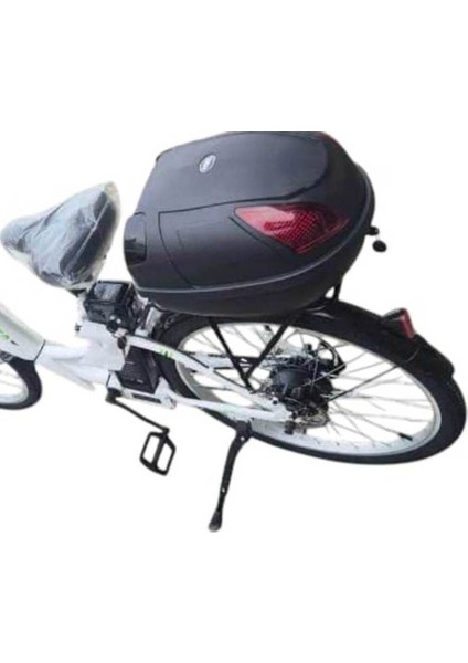 motorsiklet Elektrikli Bisiklet Port Bagaj Kilitli Siyah Motorsiklet E-Bike Port Çanta 17 Litre