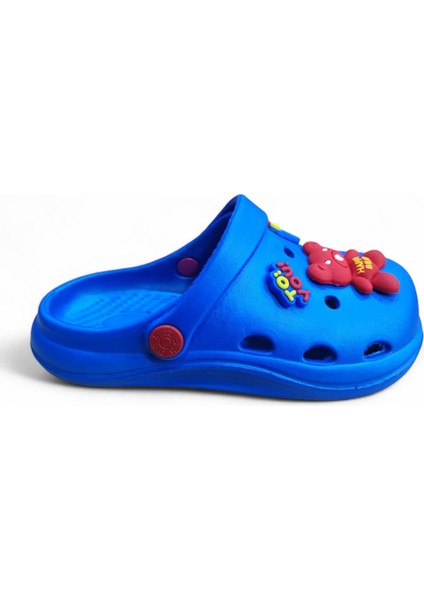 Çocuk Cross Terlik Bçocuk Emojili Cross Terlik Bahçe Terliği Plaj Sahil Banyo Terliği 31-32-33-34-35 Numara Mavi fiyatları