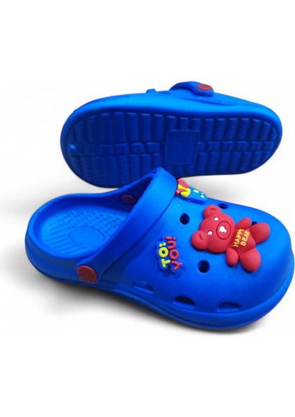Çocuk Cross Terlik Bçocuk Emojili Cross Terlik Bahçe Terliği Plaj Sahil Banyo Terliği 31-32-33-34-35 Numara Mavi modelleri
