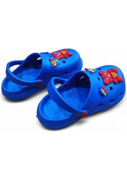 Çocuk Cross Terlik Bçocuk Emojili Cross Terlik Bahçe Terliği Plaj Sahil Banyo Terliği 31-32-33-34-35 Numara Mavi fırsatları