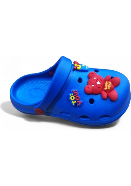 Çocuk Cross Terlik Bçocuk Emojili Cross Terlik Bahçe Terliği Plaj Sahil Banyo Terliği 31-32-33-34-35 Numara Mavi indirimleri