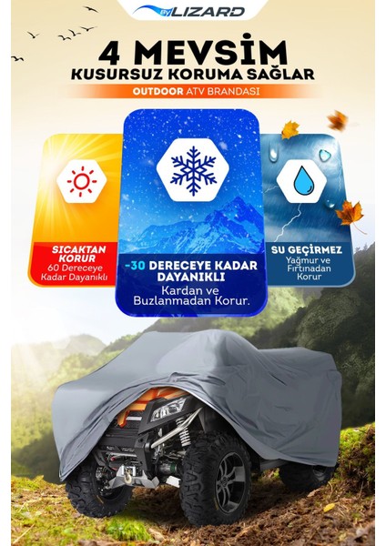 Kanuni Atv 150 S On Road Uyumlu Su Geçirmez Atv Brandası
